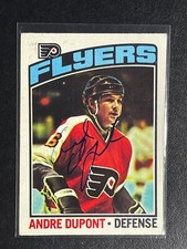 Andre Dupont Signed 1976 Topps #131 Philadelphia Flyers Hockey Autograph 