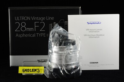 US Stock Voigtlander Ultron Vintage Line 28mm F/2 Type II VM Leica M Silver New