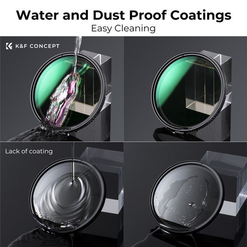 K&F Concept NANO-D ND2-ND32 Variable ND Lens Filter 49mm-82mmm.for Camera - Picture 4 of 11
