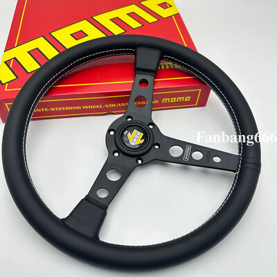 MOMO prototipo 345mm （350mm） Momo 350mm Prototipo Steering Wheel - Black Edition - JHPUSA