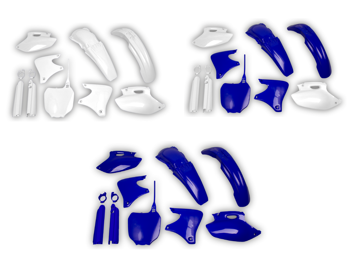 Yamaha YZ250F YZF 250 2001-2002 White Blue OEM color Plastic Kit +