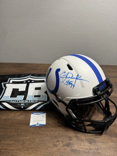 Eric Dickerson Signed Authentic Lunar COLTS Full Size Speed Helmet Beckett BAS - Afbeelding 1 van 15