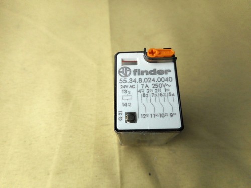 Finder Relay 55.34.8.024.0040 4PDT relay, 24VAC coil (NIB) - Picture 2 of 3