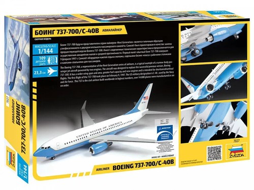 Boeing 737-700 C-40B passenger airliner Model Kit 1/144, Zvezda 7027 - Picture 2 of 6