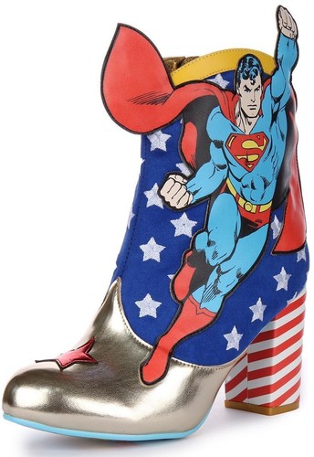IRREGULAR CHOICE Stronger Together Superman Tacco Blu Multi Donna UK 4 - 8 - Foto 6 di 12