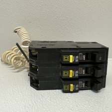Lot of 3 Square D Circuit Breakers 15amp and 20amp
