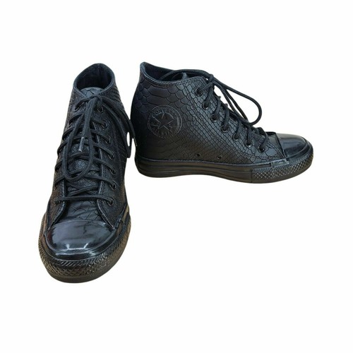 converse wedge sneakers black