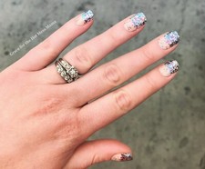 CUBAN SUMMER  Color Street Strips  RETIRED  glitter Teal Purple Gold Fuchsia