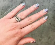 CUBAN SUMMER ~ Color Street Strips ~ RETIRED ~ glitter Teal Purple Gold Fuchsia 