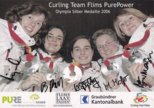 Autograf - Curling Team Szwajcaria - Olimpia Srebro 2006
