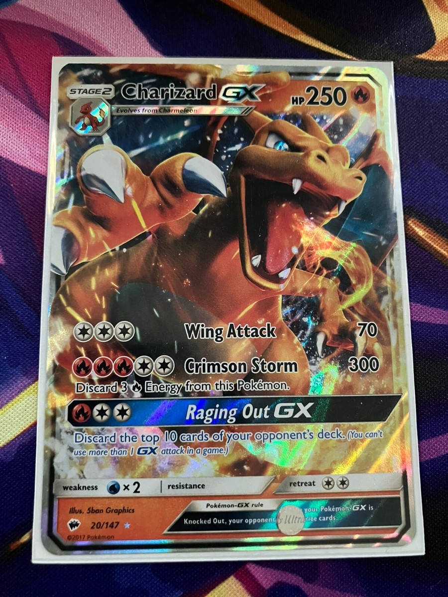Pokemon Charizard GX 20/147 Ultra Rare SM - Burning Shadows NM/M