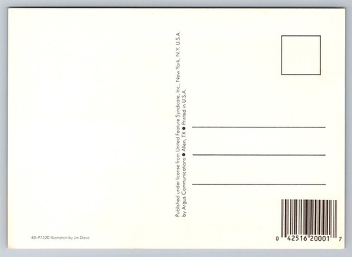 Postcard Garfield Cat Cartoon Let's Do Lunch Sometime 1978 Jim Davis Z17 - Picture 2 of 2