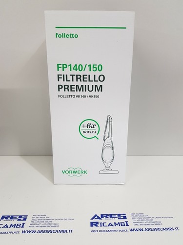 Folletto FP140/150 confezione originale 6 sacchetti con Dovina per  VK140/VK150 | eBay