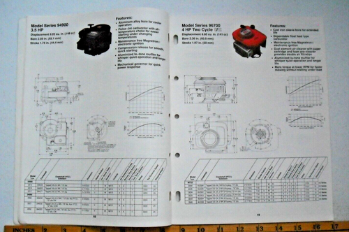 Vintage Briggs & Stratton Service Engine Specification & Price List- 1989 Ed. - Picture 4 of 6
