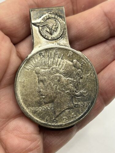 Clip de dinero Pontiac 25 aniversario de plata con dólar de plata 1924 - Imagen 6 de 7