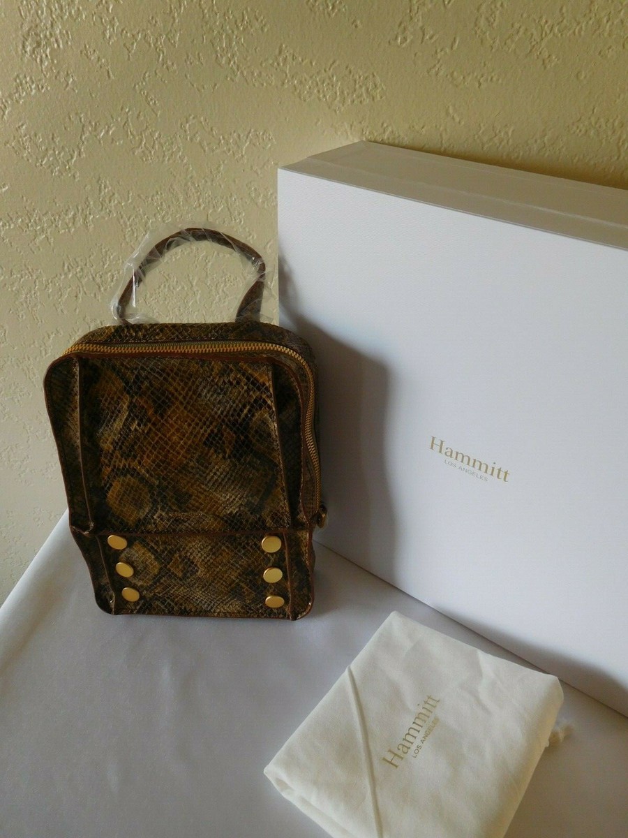 New Hammitt Hunter MINI Limestone Snakeskin Leather Backpack  display picture 1