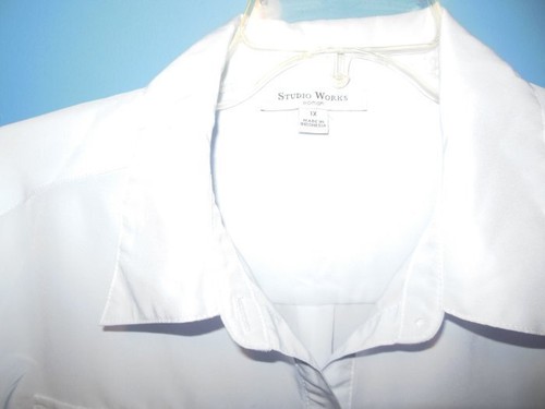Womens Studio Works Blouse 1X Pastel Purple - Picture 2 of 3