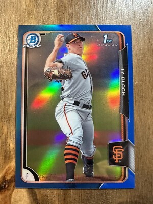 TY BLACH 2015 Bowman Chrome BLUE REFRACTOR ROOKIE #110/150