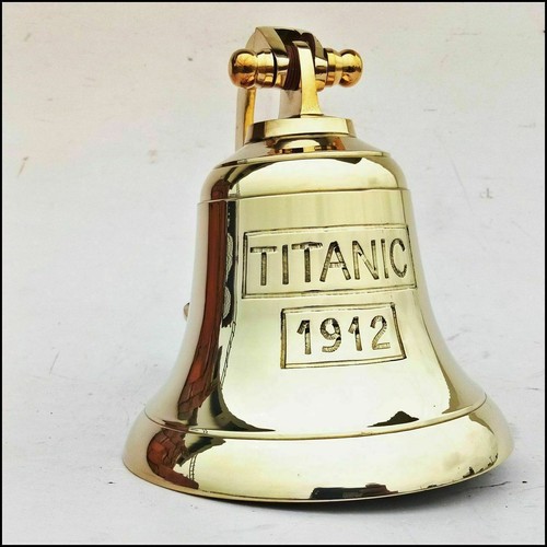VINTAGE NAUTICAL DECOR WALL BRASS SOLID MARINE SHIP BELL MOUNTING ANTIQUE STYLE - Picture 4 of 8