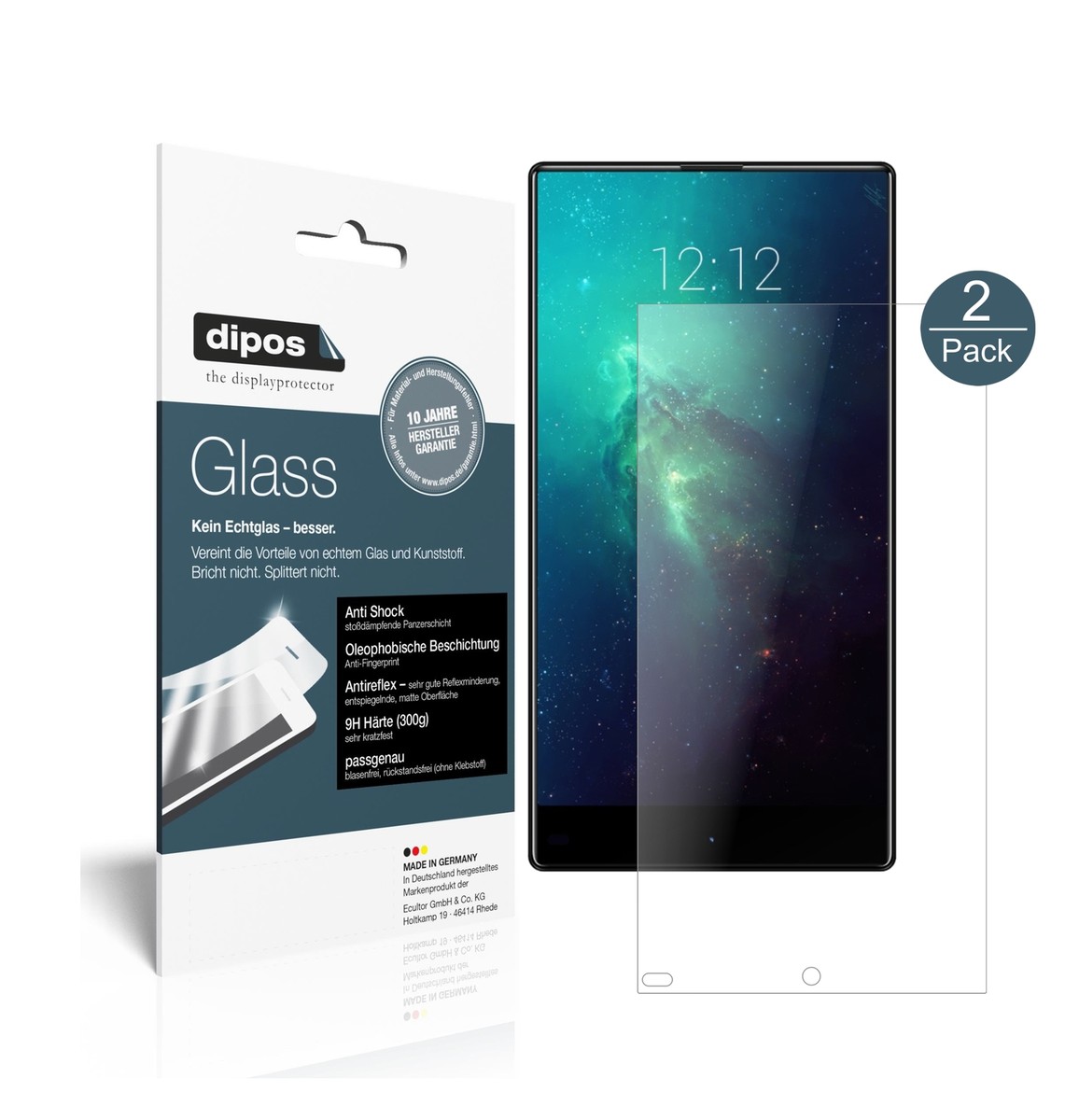 2x Pellicola per VKWORLD Mix Plus Protettiva Protezione opaco Flessibile 9H
