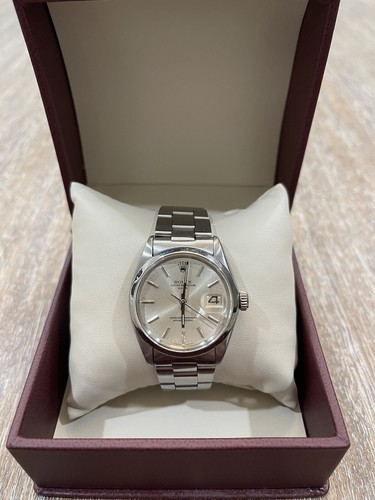 Rolex Date Silver Dial Automatic Steel Vintage 1500 Silver Oyster Bracelet