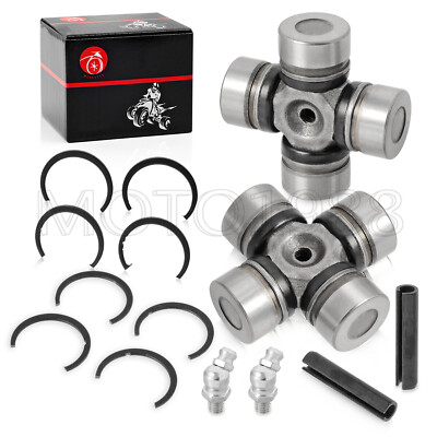 2x Front & Rear Driveshaft U-Joints For Polaris Ranger 900 Diesel Crew 2012-2014
