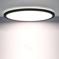 LED Deckenleuchte Mit Bewegungsmelder 18W 1800Lm 4000K IP44 Schwarz Rund 22 Cm