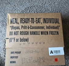 MRE Single Meal 3/2025 INSPECTION Date Menu A Box Random Pull
