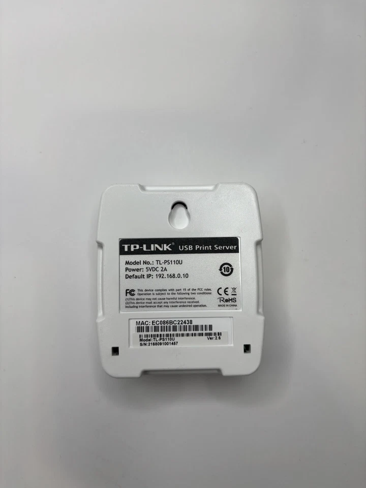 TP-Link Fast Ethernet Print Server Single USB2.0 Port - TL-PS11OU - Image 3 of 4