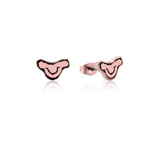 Disney Couture Kingdom - The Lion King - Simba Head Stud Earrings Rose Gold Auth