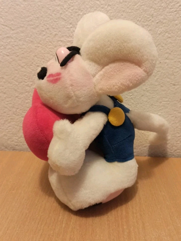 Diddl Maus m. Herz Ich hab' Dich lieb! 👄💋 Lippen Stift Stofftier Plüsch Diddl - Bild 2 von 4