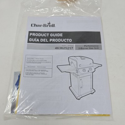 Char Broil Product Guide for 463625217, Performance, 2-Burner Gas Grill