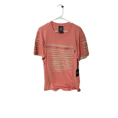 Switch Remarkable Originals Mens XL T Shirt Salmon Pink Unique Cutout Design