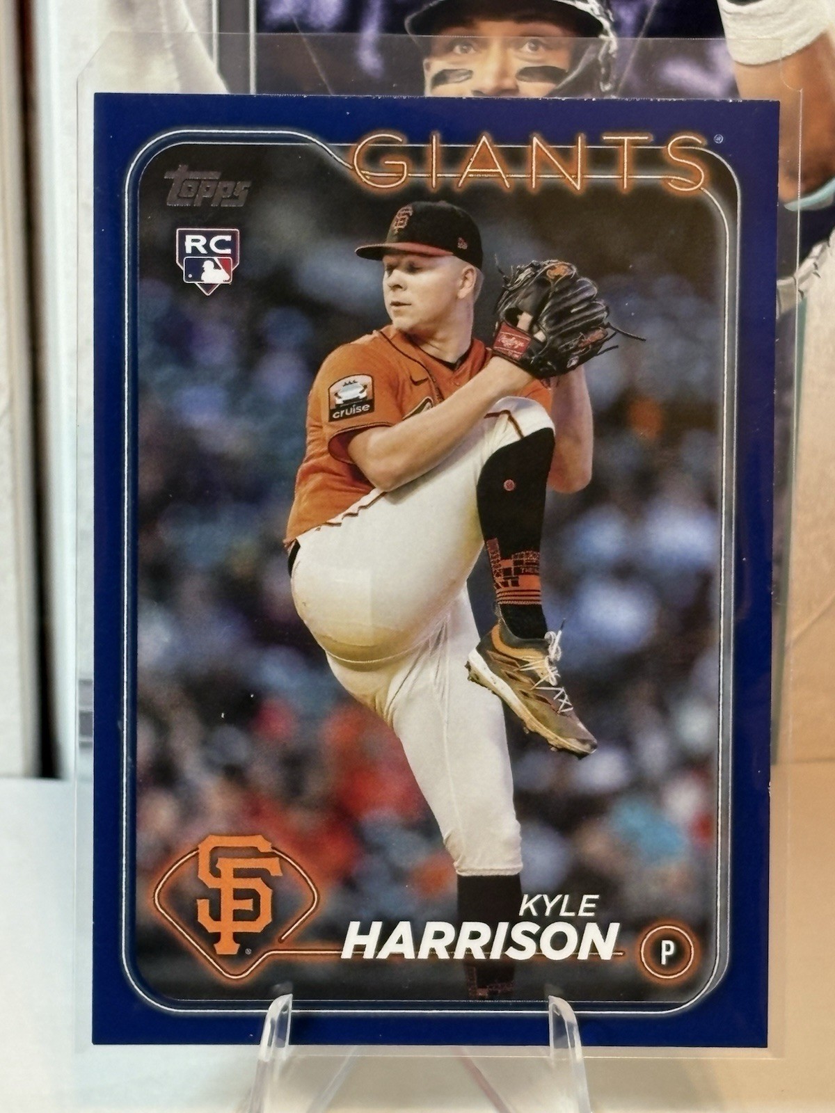 2024 Topps Kyle Harrison Royal Blue #667 San Francisco Giants