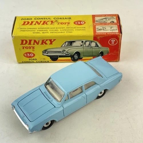 Vintage Boxed Dinky Toys No. 130 Ford Consul Corsair Blue