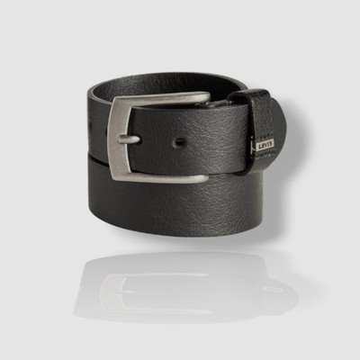 Levi's Kids Boys Black Faux Leather Dress Belt Size XL 34-36