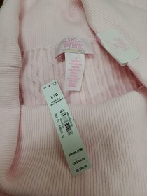 NEW Victoria's Secret Pink Knit Foldover Flare Pants - Pink Tulip Size US Large