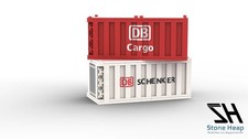 Stone Heap 20 Fuß Container DB Cargo & DB Schenker 446 Klemmbausteine Hafen Zug