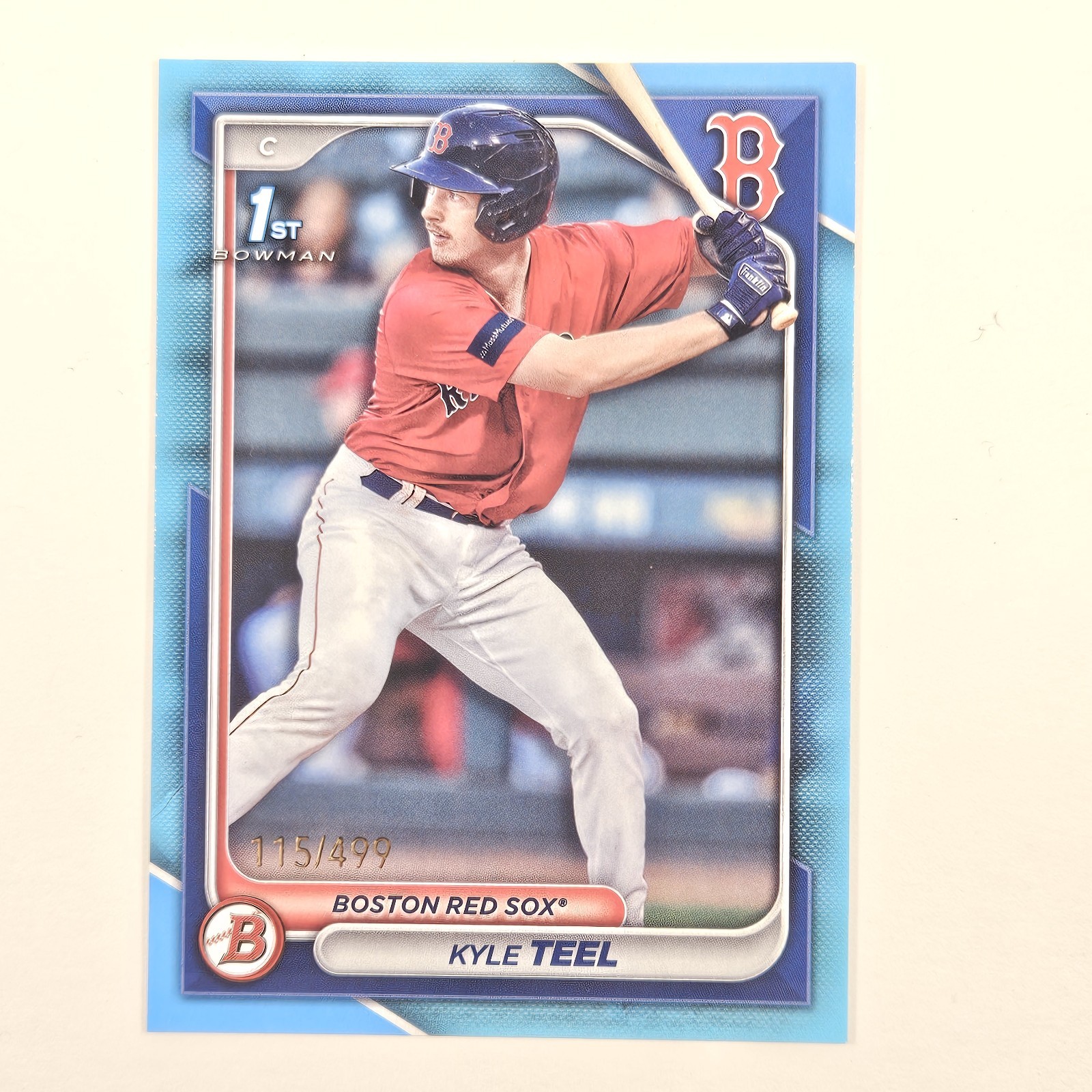 Kyle Teel /499 2024 Bowman Baseball #BP-48 1st Bowman Paper Sky Blue