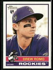 2025 Topps Heritage - Drew Romo #386 (RC) - Rockies