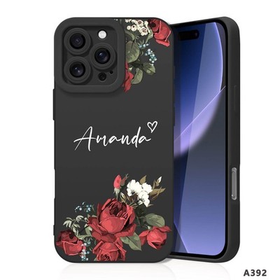 For iPhone 17 Pro Max 16e 14 15 13 Flower Customized Phone Case Soft Tough Cover