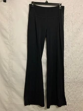 Lululemon Groove Super-High-Rise Split-Hem Flare Pant Nulu Black Size 10 EUC