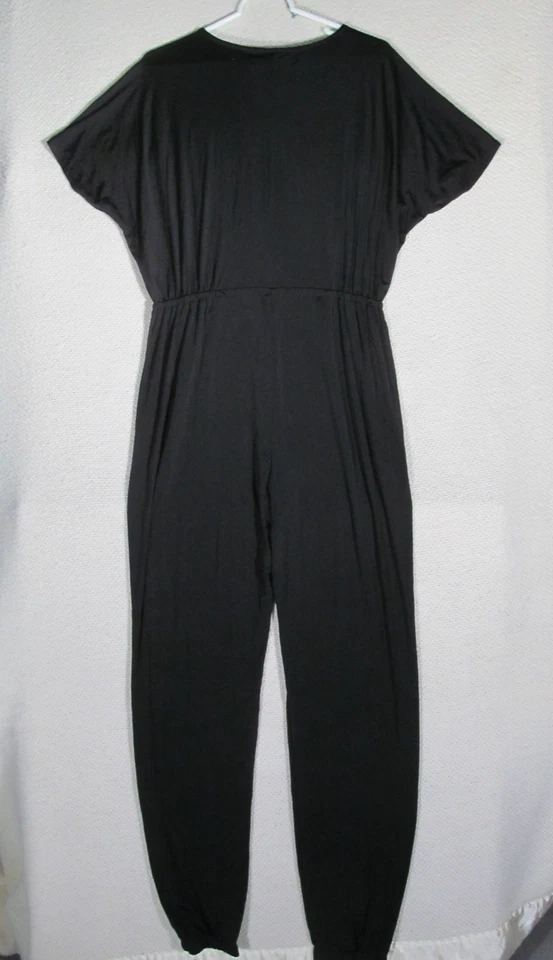 Mono Kardashian Colección Mujer Negro Envolvente L Cuello en V Retro Y2K Foto 4 de 4