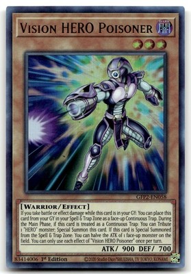 Vision HERO Poisoner GFP2-EN058 1st Edition Ultra Rare Yu-Gi-Oh TCG LP
