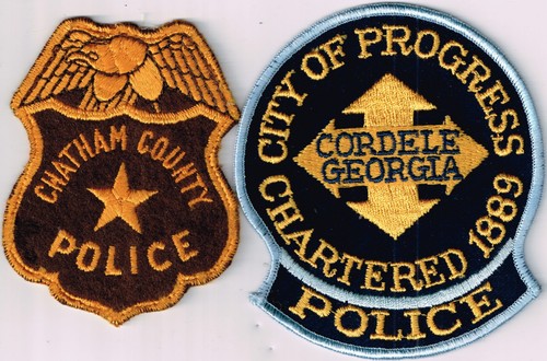 pick 1 old style Georgia Police patch: felt Chatham Co. (cheesecloth)/Cordele PD