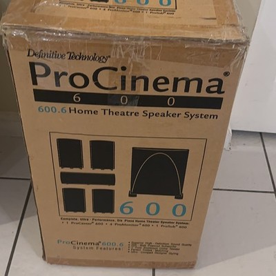 Definitive Technology Home Theater Speaker System 20x20x30 Black Tan