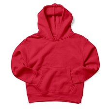 Image of Boys Hoodie Sweatshirt Kids Plain Pullover Unisex Hooded Jumper Long Sleeve Top