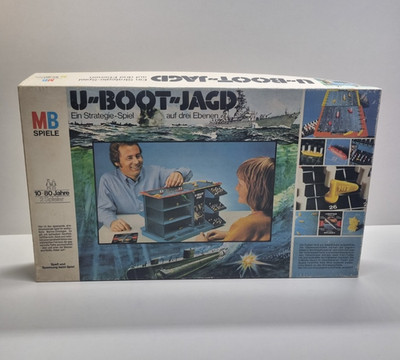 U-Boot-Jagd | MB Spiele 1975 | Brettspiel 3-D Spiel Strategie Komplett Vintage