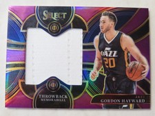 2023 Panini Select NBA Gordon Hayward Throwback Memorabilia #TM-GH SP/99 Hornets