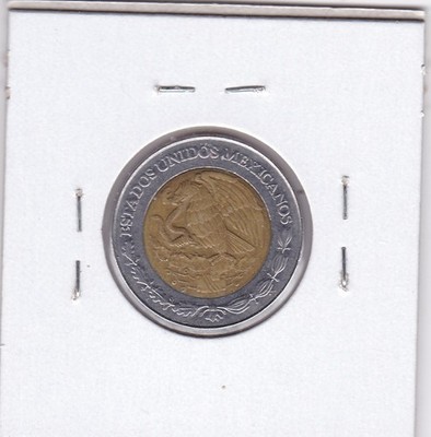 No.２アンティーク メキシコ硬貨 peso MEXICO N$2 PESOS 1992 BI-METAL COIN VF [ Free Handling & Shipping